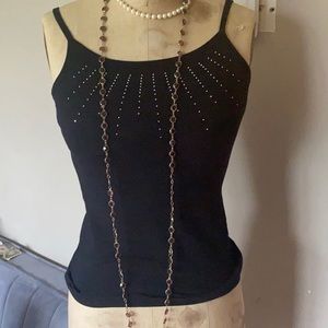 Black rhinestone top